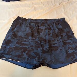 lululemon athletica Blue Camo Athletic Shorts 5” lined